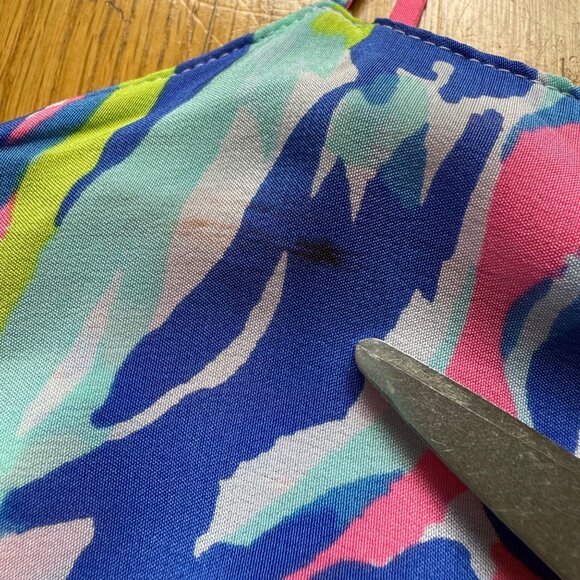 Lilly Pulitzer Size L NEW Blue Pink Kimi Silk Sleeveless Asymmetrical Hem Dress - Picture 14 of 16